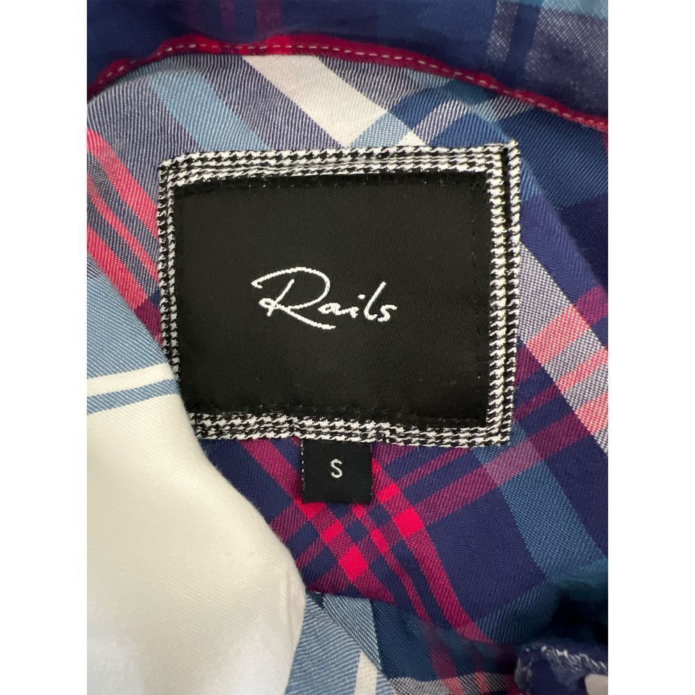 Rails Long Sleeve Multicolored Plaid Button Down … - image 4